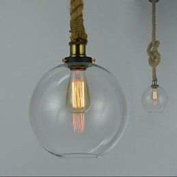 American Country Vintage Industrial Creative Glass Chandelier Single Head Rep