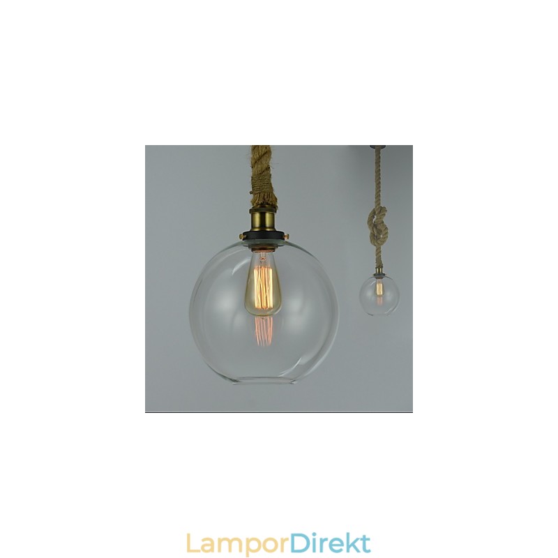 American Country Vintage Industrial Creative Glass Chandelier Single Head Rep