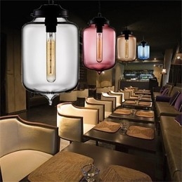 Retro Kreativa Enkelhuvud Glashängande Lampa Café I Guldfiskskålen