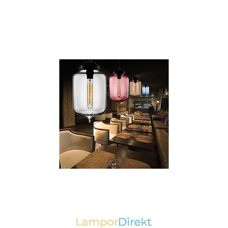 Retro Kreativa Enkelhuvud Glashängande Lampa Café I Guldfiskskålen