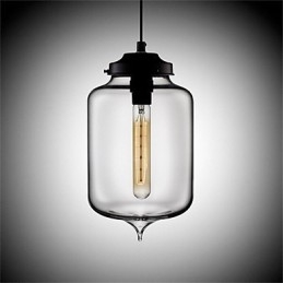 Retro Kreativa Enkelhuvud Glashängande Lampa Café I Guldfiskskålen
