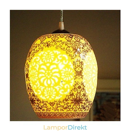Retro Keramisk Lampa Lampa Trappa Blå Enkelhuvud Ljuskrona Creative Retro Keramisk Lampa Lampa Trappa Blå Enkelhuvud Ljuskrona Creative