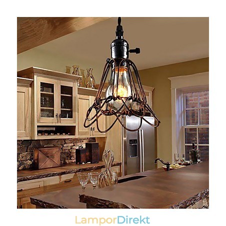Amerikansk Land Industriell Vindlampa Retro Liten Ljuskrona Järnbur Amerikansk Land Industriell Vindlampa Retro Liten Ljuskrona Järnbur
