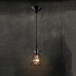 Amerikansk Land Industriell Vindlampa Retro Liten Ljuskrona Järnbur