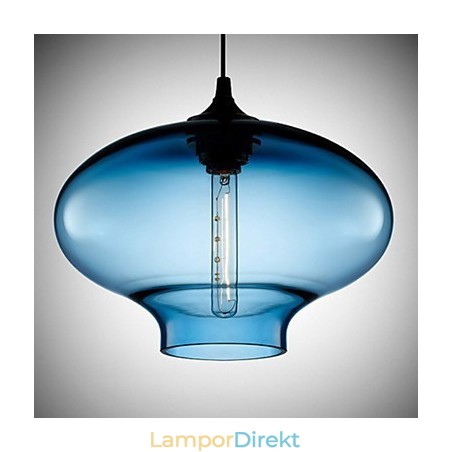 1 Ljus Modern Glas Vit Och Blå Transparent Pendellampa 1 Ljus Modern Glas Vit Och Blå Transparent Pendellampa