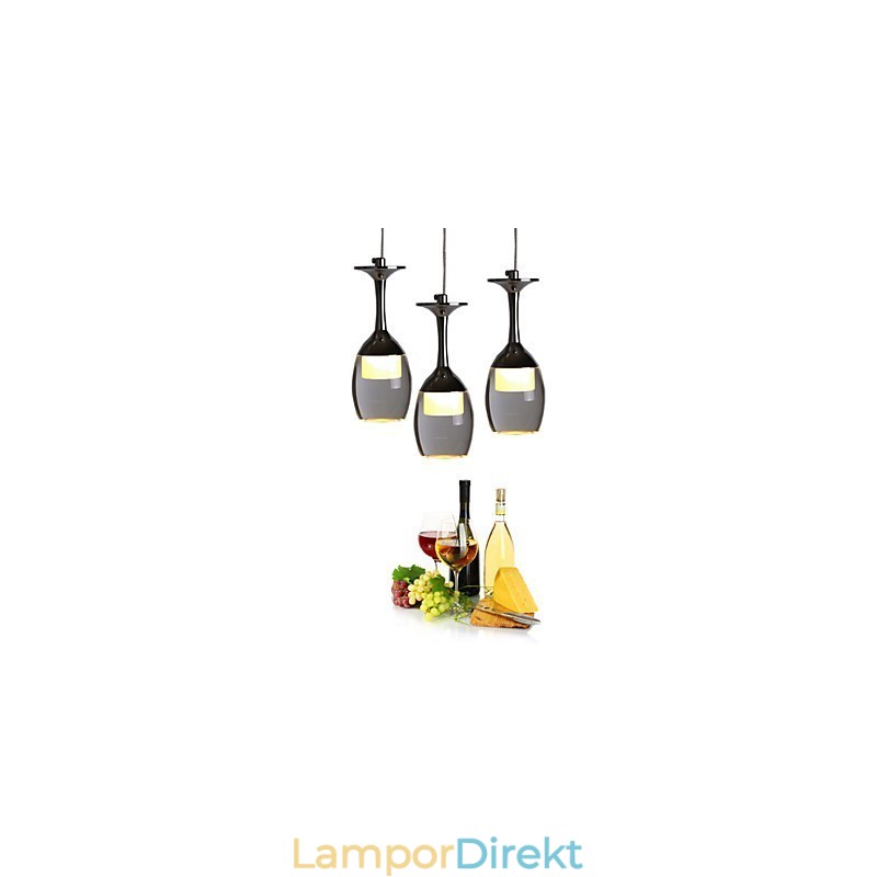 Pendellampor 3 Lampor Rund Bakplatta Modern Contemporary Metal