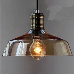 Enkel Retro Industriell Glashängande Lampa