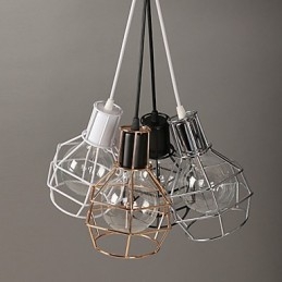 Modern Metal Mesh Pendel Light Enkel Pendel Lamps Cafe Pendel Lampa