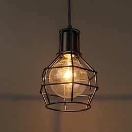 Modern Metal Mesh Pendel Light Enkel Pendel Lamps Cafe Pendel Lampa