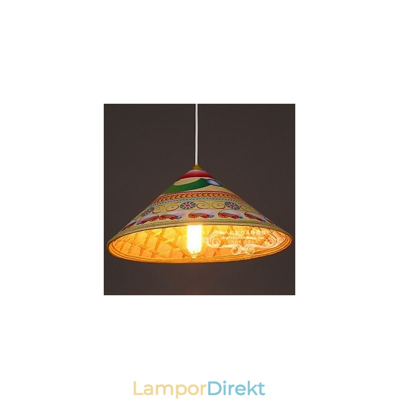Modern Tea Hat Ljuskrona Ljuskrona Ljuskrona Bambu Hattar