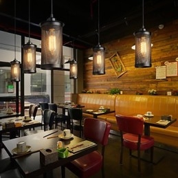 Creative Metal Mesh Pendellampa Enkla Pendellampor Cafe Pendellampa