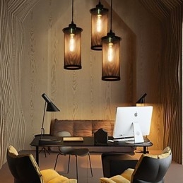 Creative Metal Mesh Pendellampa Enkla Pendellampor Cafe Pendellampa