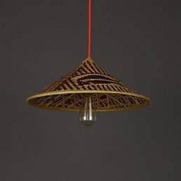 Bambu Hatt Ljuskrona Ljuskrona Lampa Fisk Människor Hattar