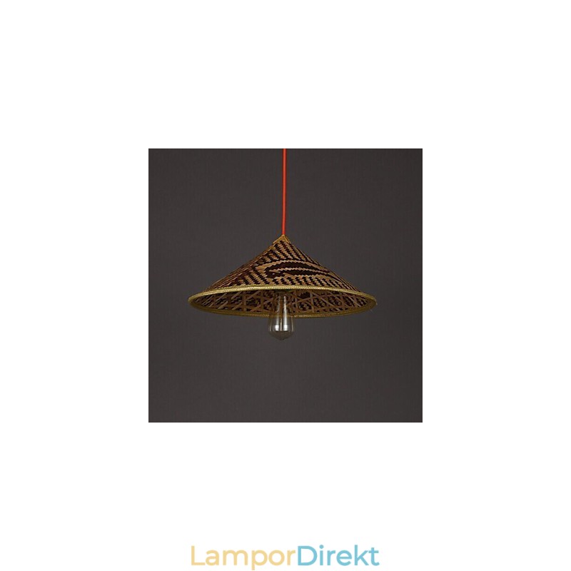 Bambu Hatt Ljuskrona Ljuskrona Lampa Fisk Människor Hattar