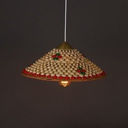 Kaffe Bambu Hattar Hatt Ljuskrona Lampa