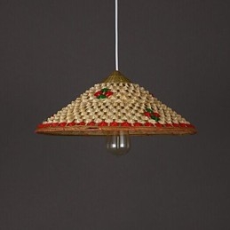 Kaffe Bambu Hattar Hatt Ljuskrona Lampa