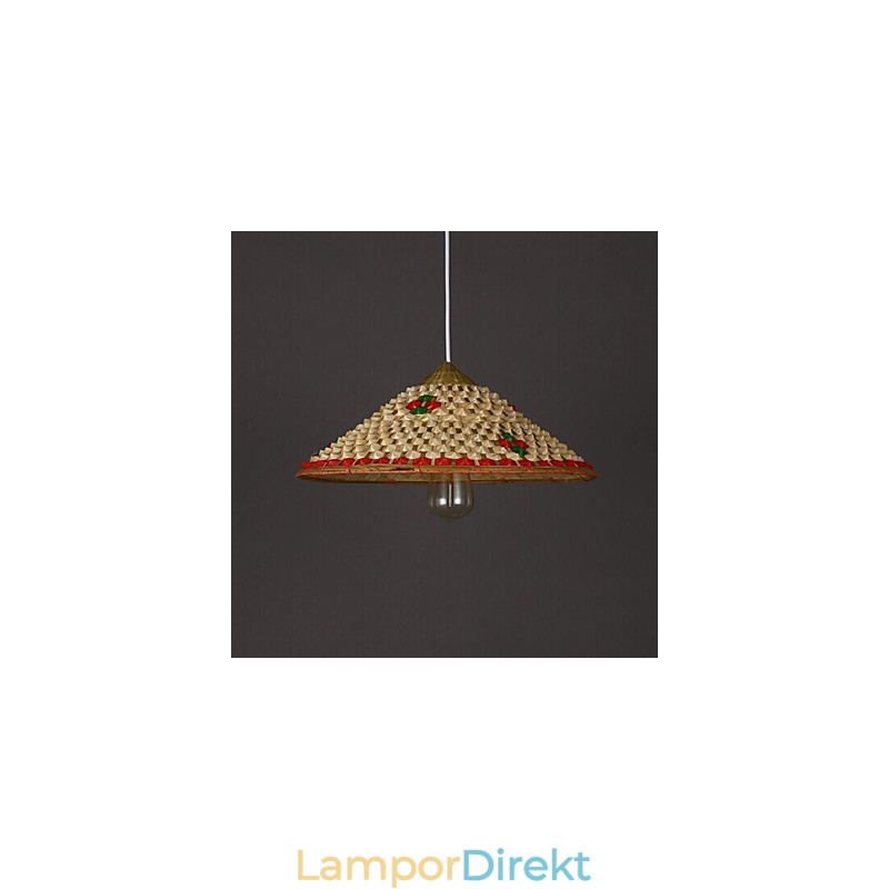 Kaffe Bambu Hattar Hatt Ljuskrona Lampa