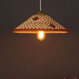 Kaffe Bambu Hattar Hatt Ljuskrona Lampa