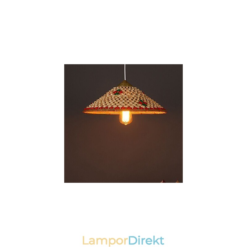 Kaffe Bambu Hattar Hatt Ljuskrona Lampa