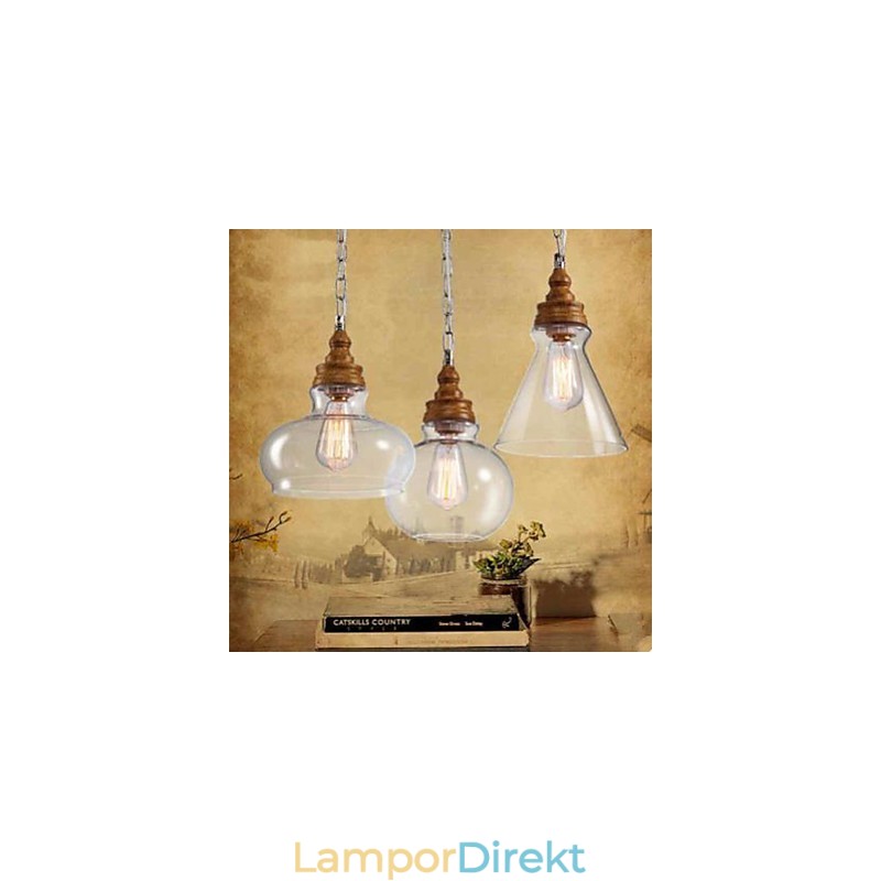 Träkorn Kristall Droplight Cafe Belysning Lampor Och Lyktor