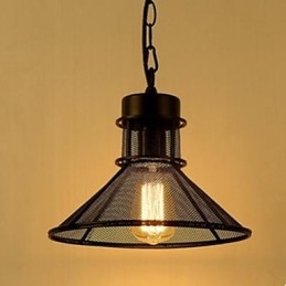 American Cafe Terrace Fashion Black Paraply Grid Droplight
