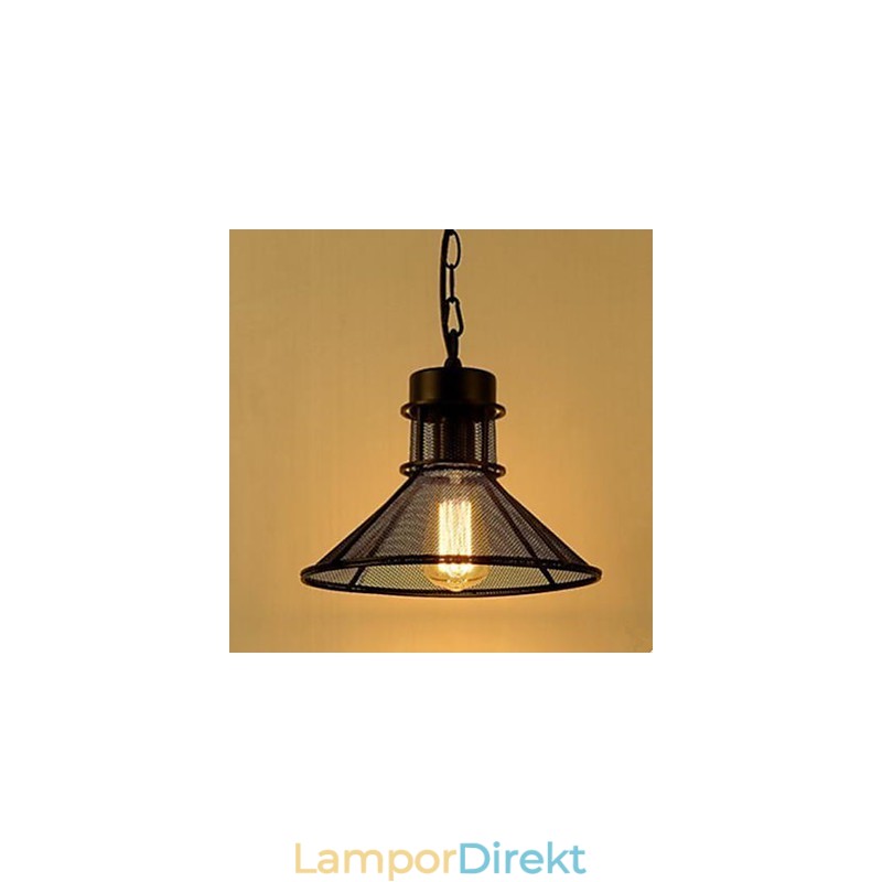 American Cafe Terrace Fashion Black Paraply Grid Droplight