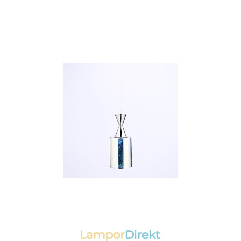 Drömlasergravering Förkromad Pendellampa L