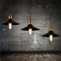 Europeisk Stil Retro Klassisk Hänglampa Metal Art Droplight Ge Glödlampa Diameter