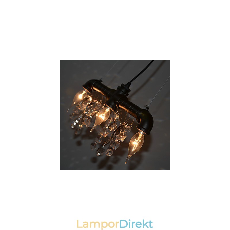 North American Style Creative 3 Light Pendel I Rördesign