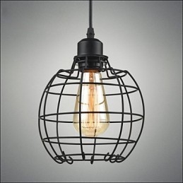 Edison Taklampa Ljuskrona Trådbur Hängande Tak Lampskärm