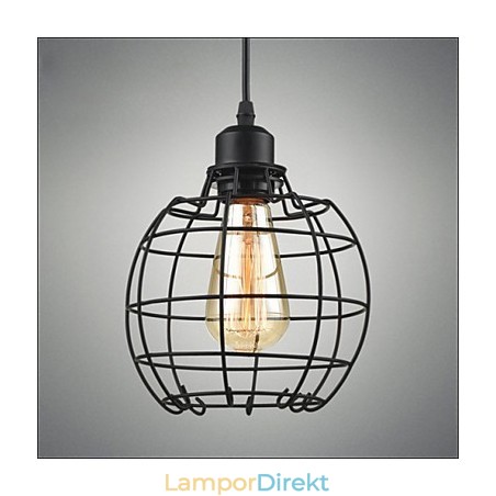 Edison Taklampa Ljuskrona Trådbur Hängande Tak Lampskärm Edison Taklampa Ljuskrona Trådbur Hängande Tak Lampskärm
