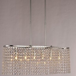 Modern Och Modern Kristall Galvaniserad Taklampa