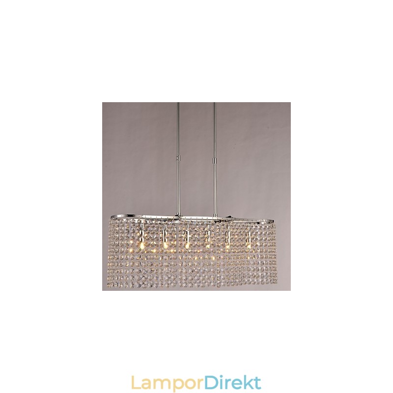 Modern Och Modern Kristall Galvaniserad Taklampa