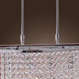 Modern Och Modern Kristall Galvaniserad Taklampa