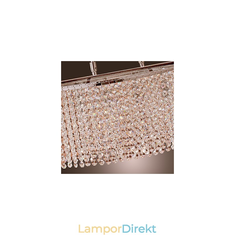 Modern Och Modern Kristall Galvaniserad Taklampa