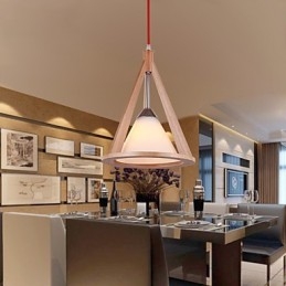 Designer Style Wood Chandelier Lamp Elegant Contemporary Style Chandelier