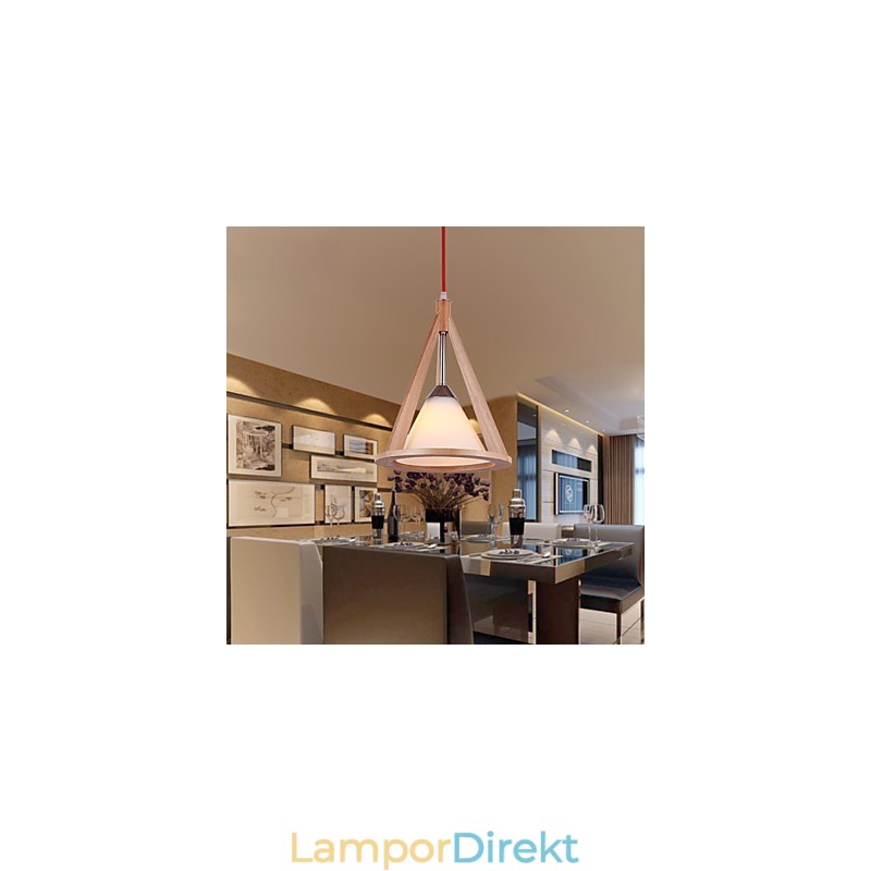 Designer Style Wood Chandelier Lamp Elegant Contemporary Style Chandelier