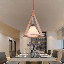 Designer Style Wood Chandelier Lamp Elegant Contemporary Style Chandelier