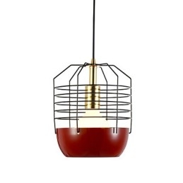 Mini Artistic Spider Web Pendellampa 1 Ljus Mordern Enkelhet Finish Svart Vit Grön Röd Kolstål Droplight