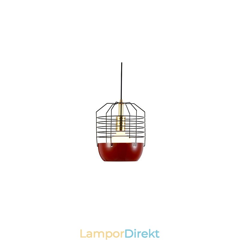 Mini Artistic Spider Web Pendellampa 1 Ljus Mordern Enkelhet Finish Svart Vit Grön Röd Kolstål Droplight