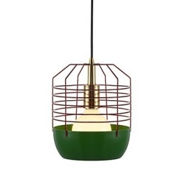 Mini Artistic Spider Web Pendellampa 1 Ljus Mordern Enkelhet Finish Svart Vit Grön Röd Kolstål Droplight