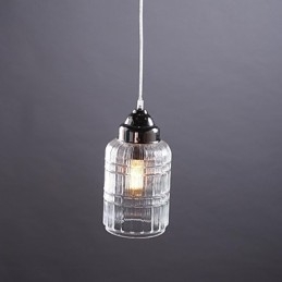 Modern Samtida Traditionell Klassisk Vintage Lykta Country Nickel Glas Pendel Light Dining