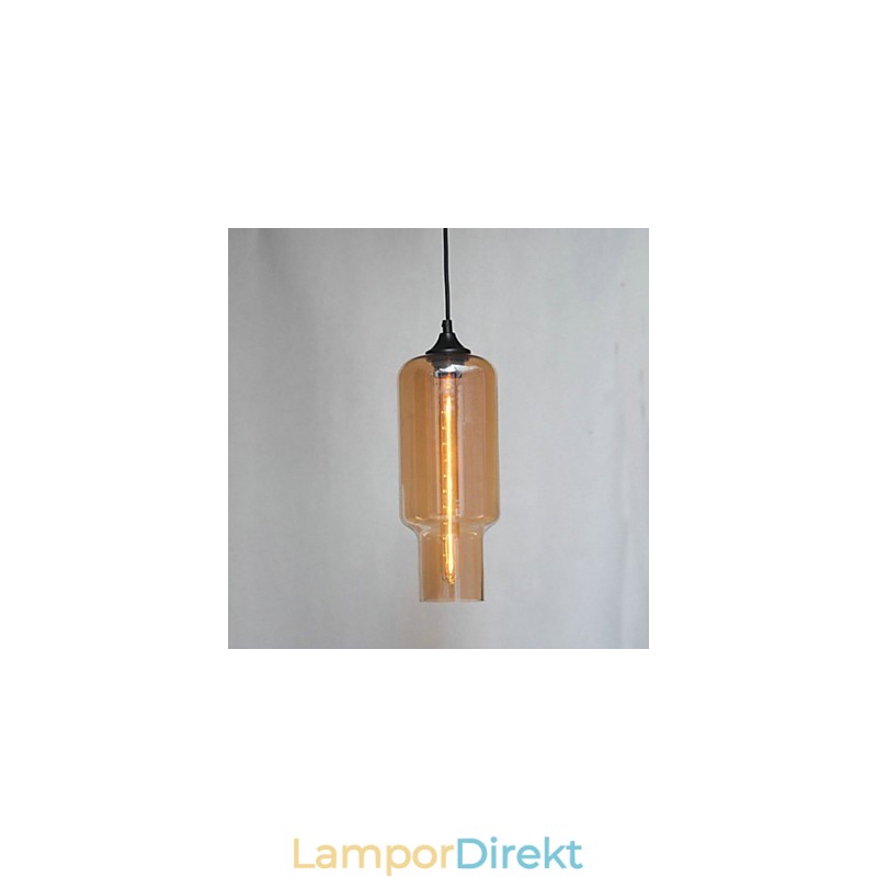 Modernt Glas Taklampa I Brun Bubbeldesign