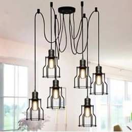 Amerikanskt Land Industriell Individualitet Kreativ Sittande Sex Liten Hob Head Droplight