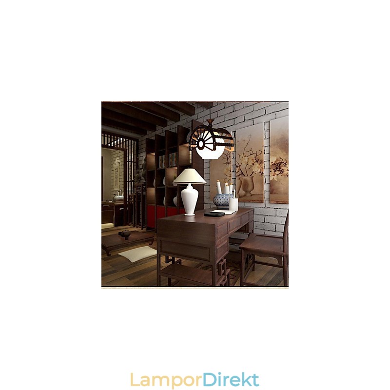 Modern Retrostil Av De Gamla För Klassisk Trä Ljuskrona Lampbelysning