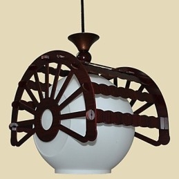 Modern Retrostil Av De Gamla För Klassisk Trä Ljuskrona Lampbelysning