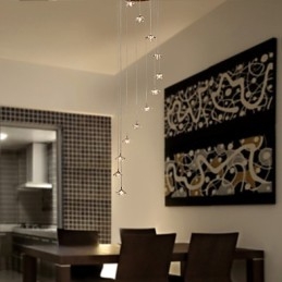 Modern Och Modern Kristall Mini-Stil Krom Metall Taklampa