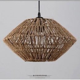 Vintage Reptillverkad Taklampa Med Ett Ljus