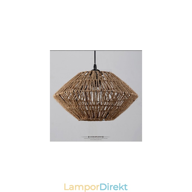 Vintage Reptillverkad Taklampa Med Ett Ljus
