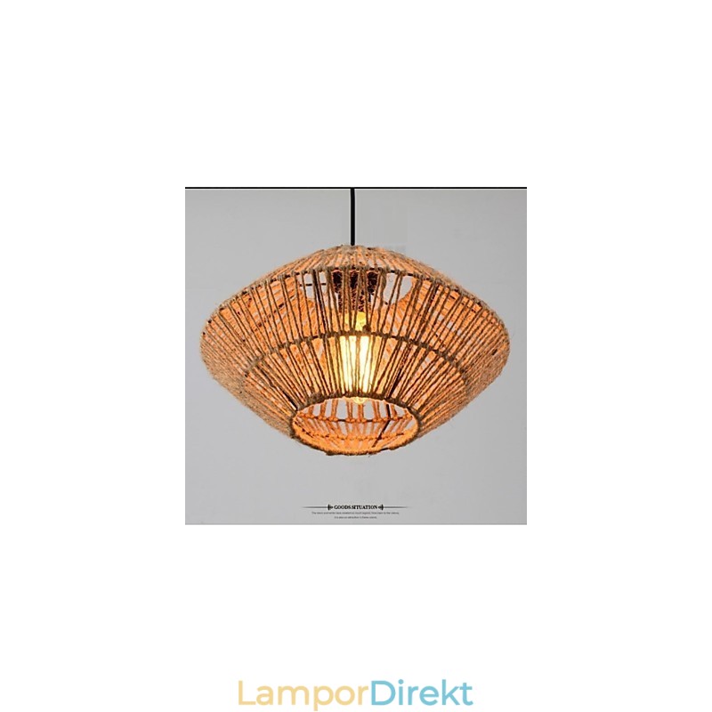 Vintage Reptillverkad Taklampa Med Ett Ljus
